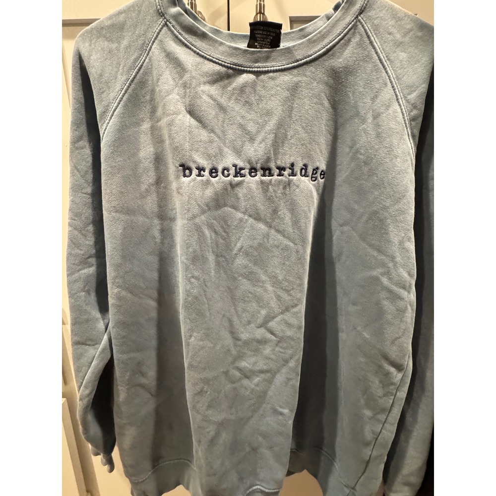 Outfitter Trading Co Breckenridge Sweatshirt Mens Large Blue‎ Crewneck Raglan L